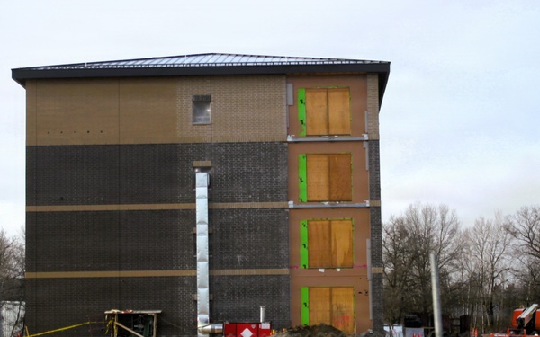 April 2026 construction operations for $55.75 million Collective Training Officers Quarters Project at Fort McCoy