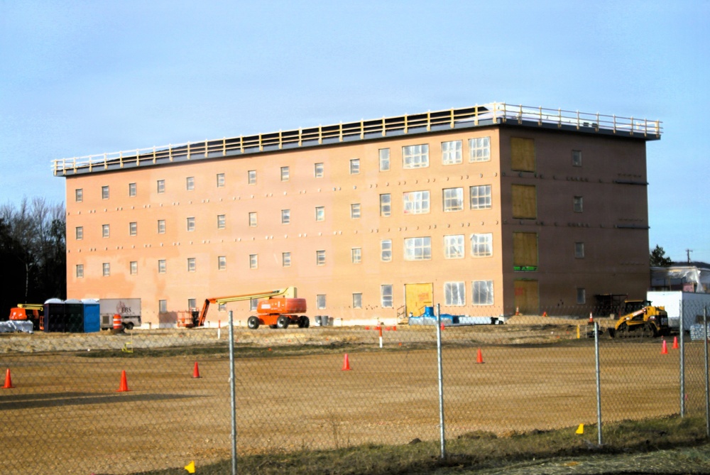 April 2026 construction operations for $55.75 million Collective Training Officers Quarters Project at Fort McCoy