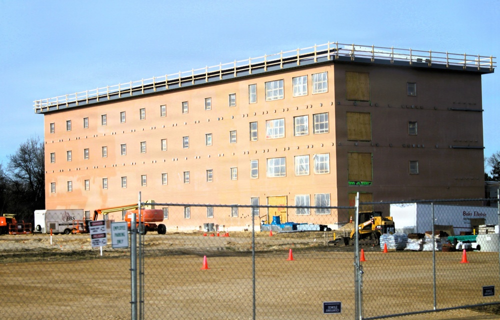 April 2026 construction operations for $55.75 million Collective Training Officers Quarters Project at Fort McCoy