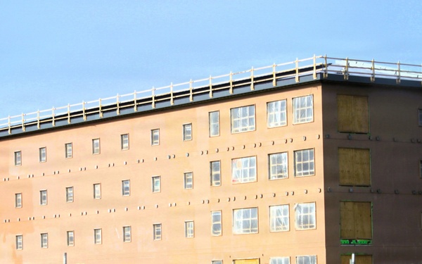 April 2026 construction operations for $55.75 million Collective Training Officers Quarters Project at Fort McCoy