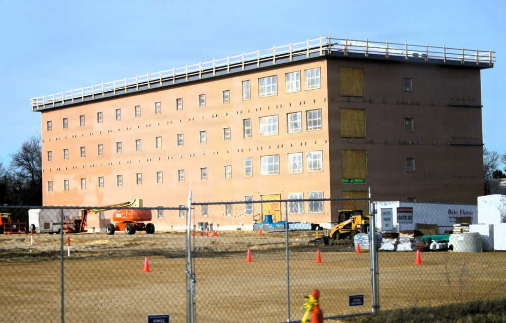 April 2026 construction operations for $55.75 million Collective Training Officers Quarters Project at Fort McCoy
