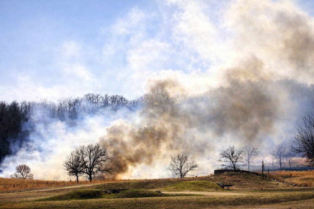 April 2026 prescribed burn operations at Fort McCoy