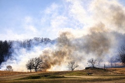 April 2026 prescribed burn operations at Fort McCoy