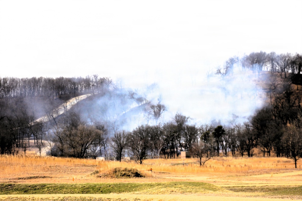 April 2026 prescribed burn operations at Fort McCoy