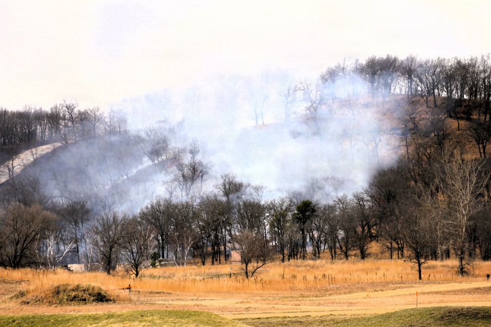 April 2026 prescribed burn operations at Fort McCoy