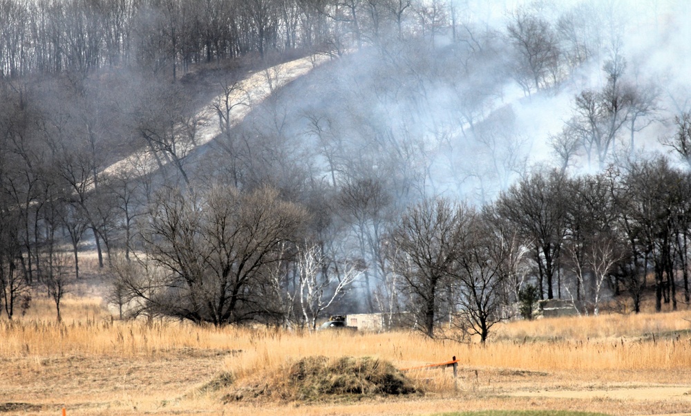 April 2026 prescribed burn operations at Fort McCoy