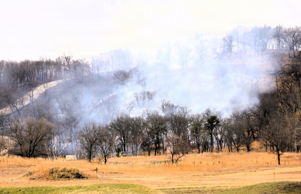 April 2026 prescribed burn operations at Fort McCoy