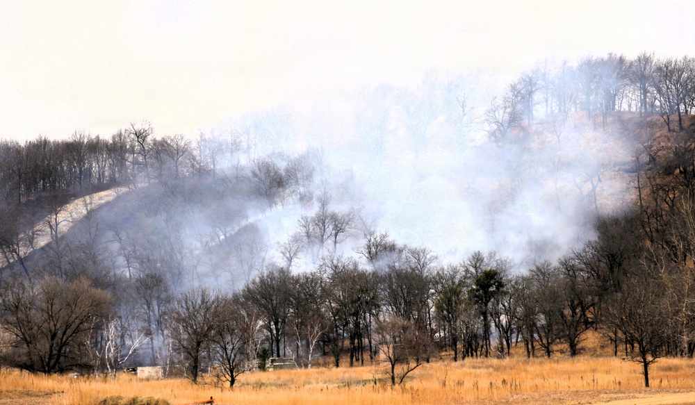 April 2026 prescribed burn operations at Fort McCoy