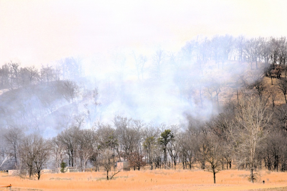 April 2026 prescribed burn operations at Fort McCoy