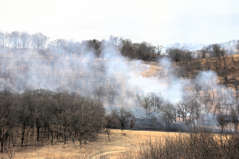 April 2026 prescribed burn operations at Fort McCoy