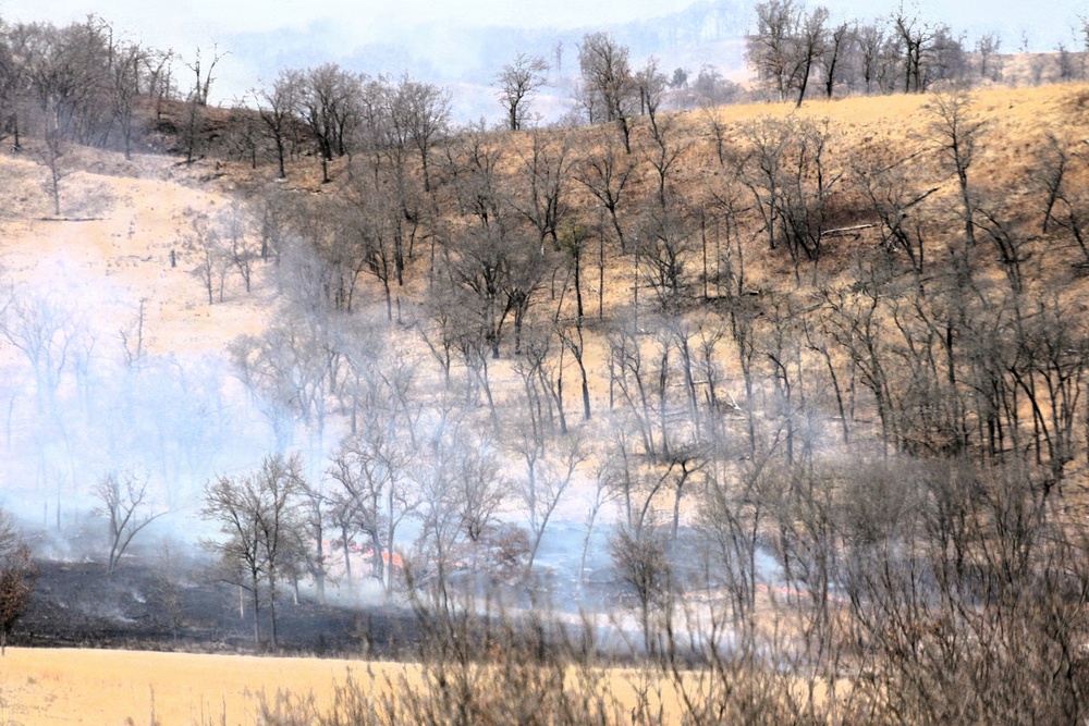 April 2026 prescribed burn operations at Fort McCoy
