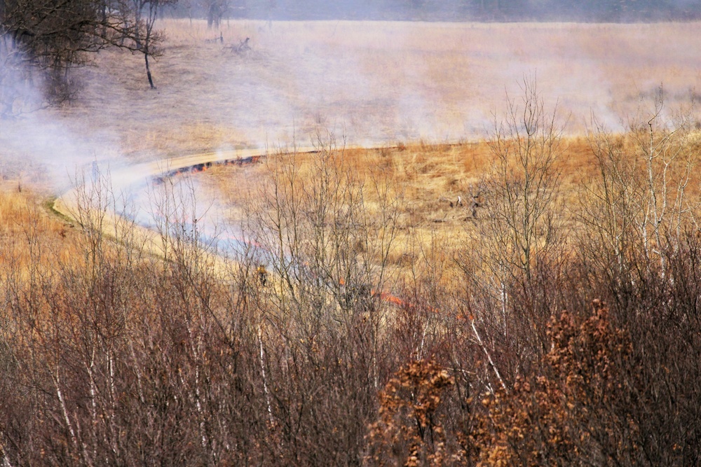 April 2026 prescribed burn operations at Fort McCoy