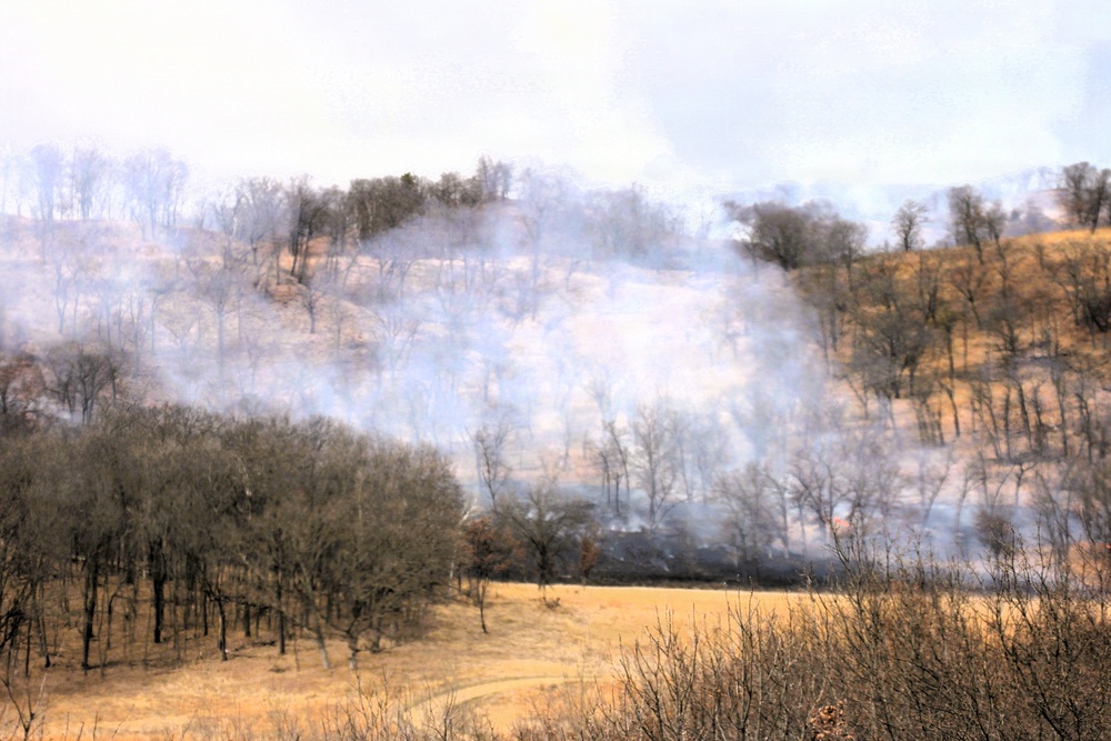 April 2026 prescribed burn operations at Fort McCoy