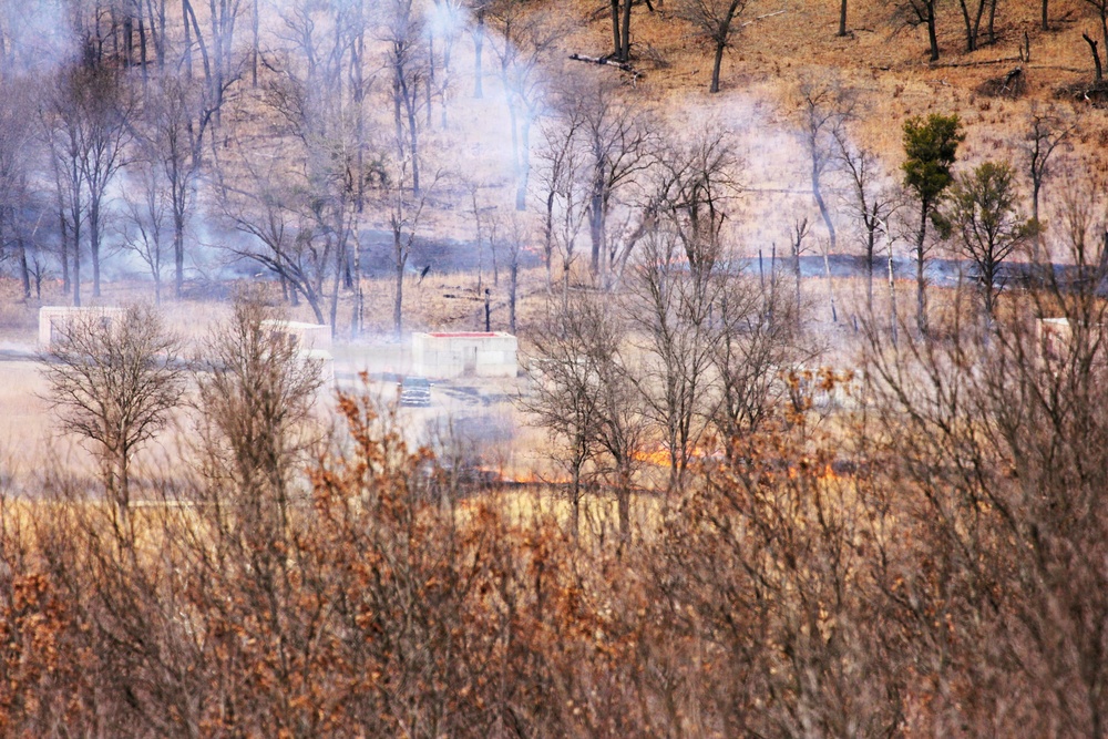 April 2026 prescribed burn operations at Fort McCoy