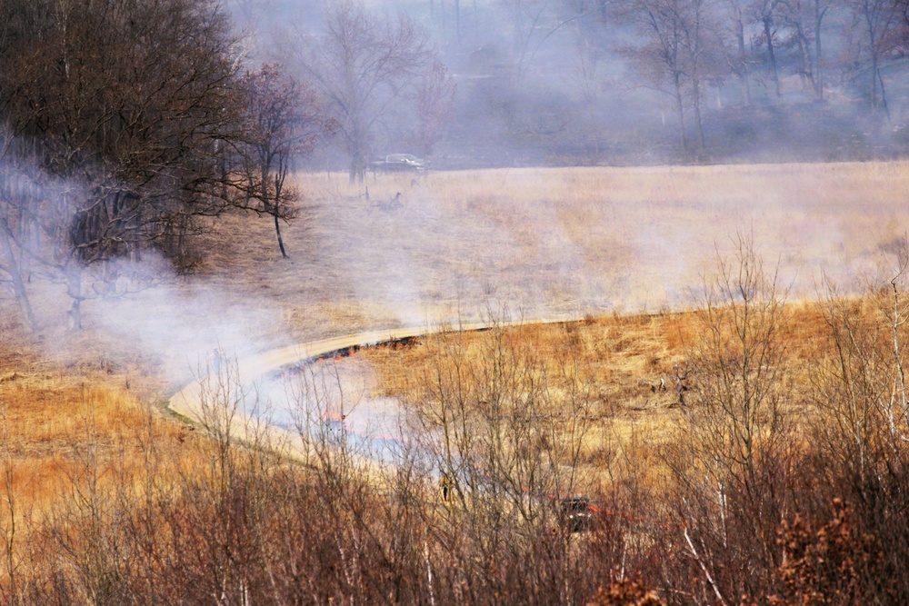 April 2026 prescribed burn operations at Fort McCoy