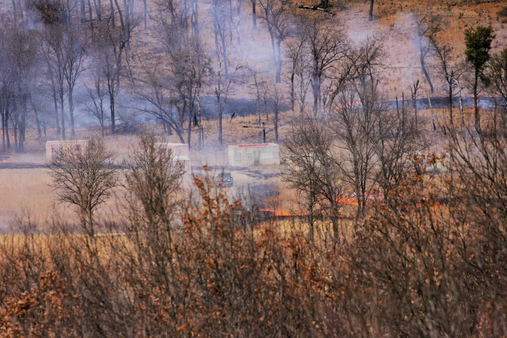 April 2026 prescribed burn operations at Fort McCoy