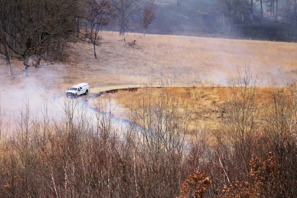 April 2026 prescribed burn operations at Fort McCoy