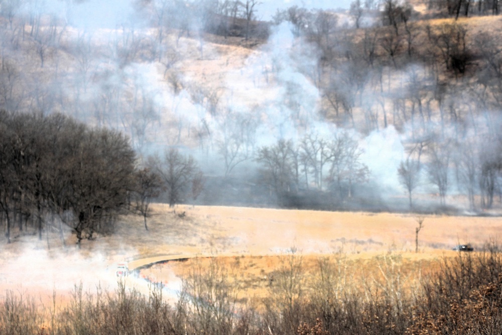 April 2026 prescribed burn operations at Fort McCoy