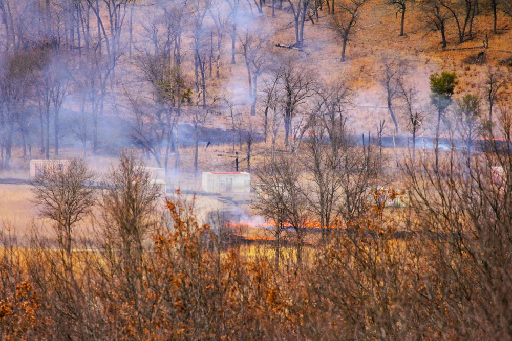April 2026 prescribed burn operations at Fort McCoy