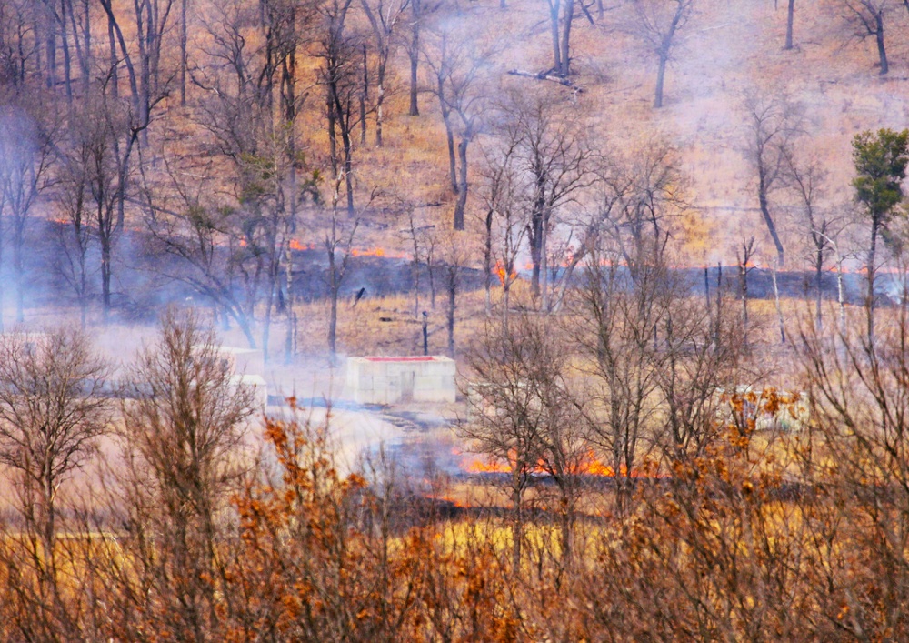 April 2026 prescribed burn operations at Fort McCoy