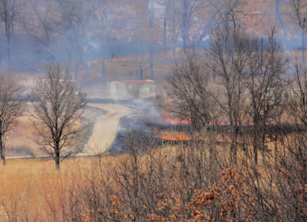 April 2026 prescribed burn operations at Fort McCoy