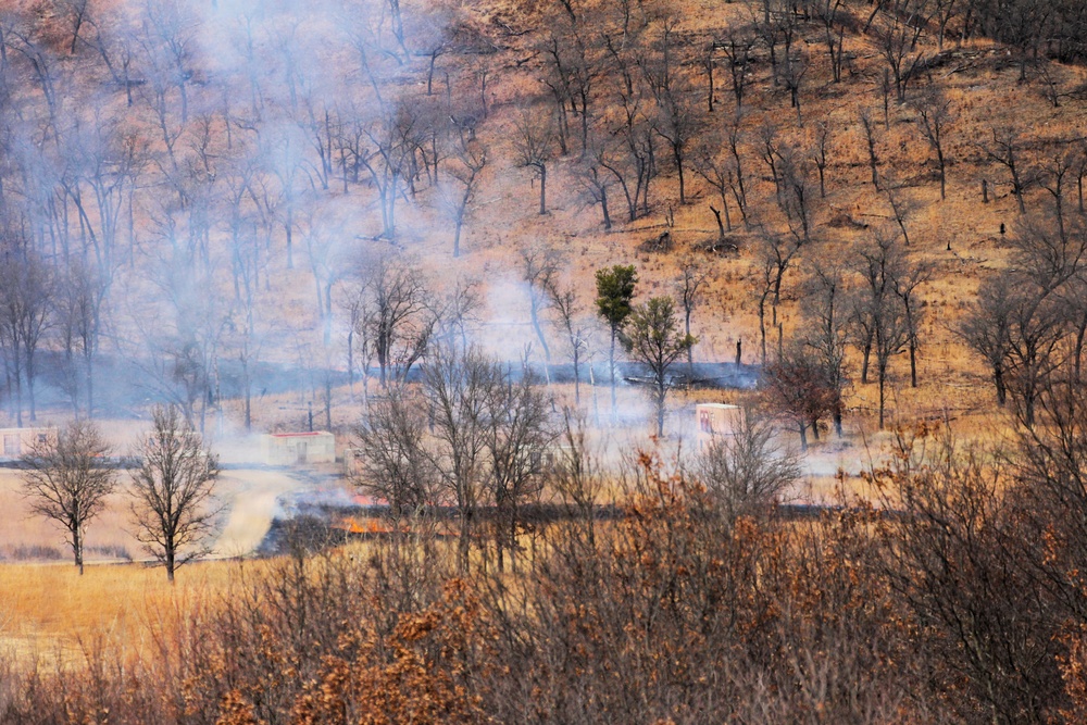 April 2026 prescribed burn operations at Fort McCoy