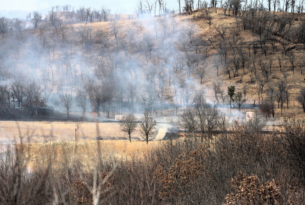 April 2026 prescribed burn operations at Fort McCoy