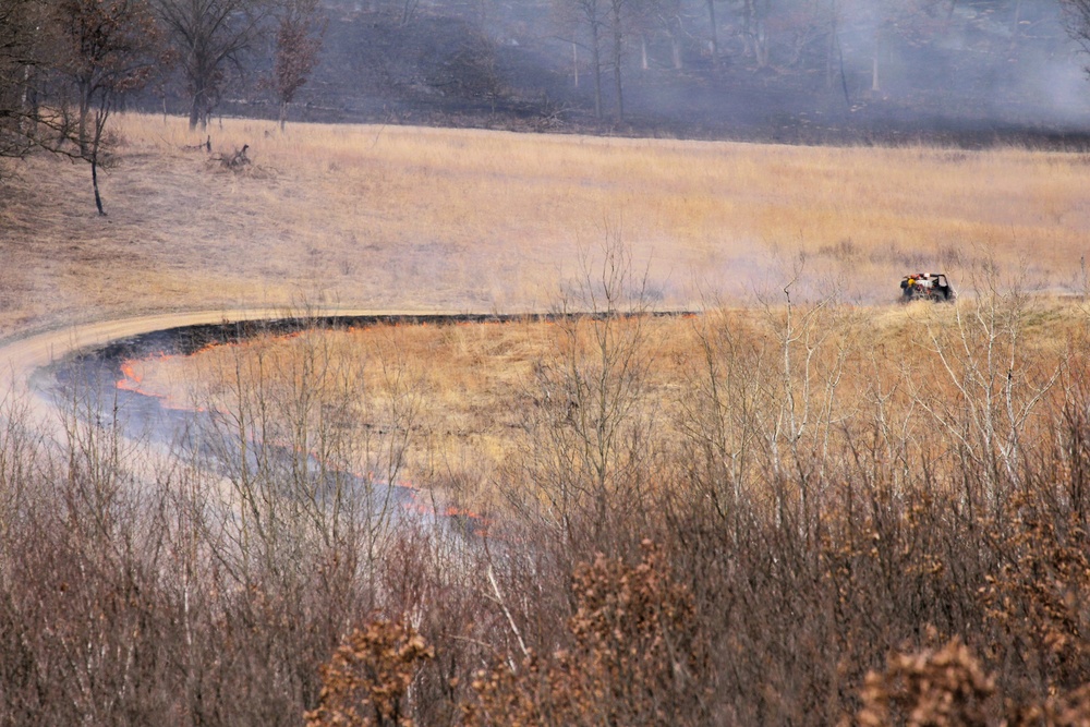 April 2026 prescribed burn operations at Fort McCoy