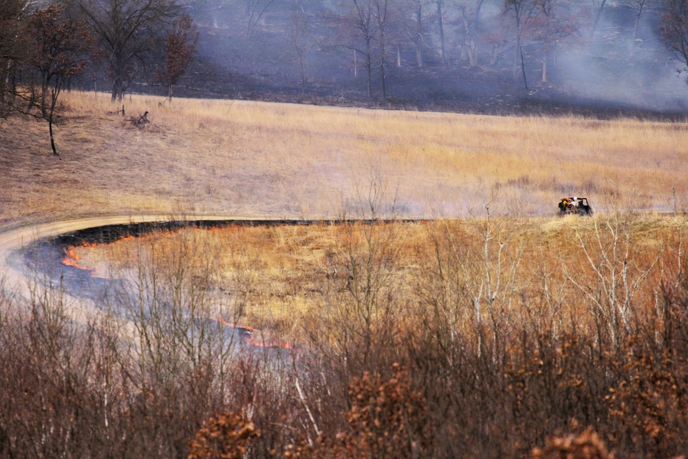 April 2026 prescribed burn operations at Fort McCoy
