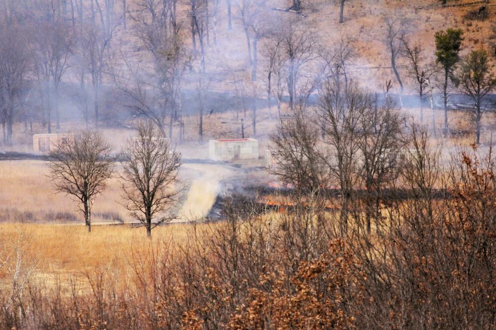 April 2026 prescribed burn operations at Fort McCoy