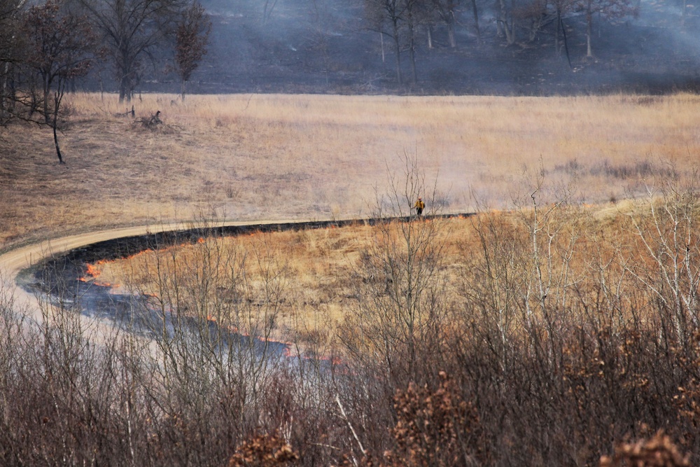 April 2026 prescribed burn operations at Fort McCoy