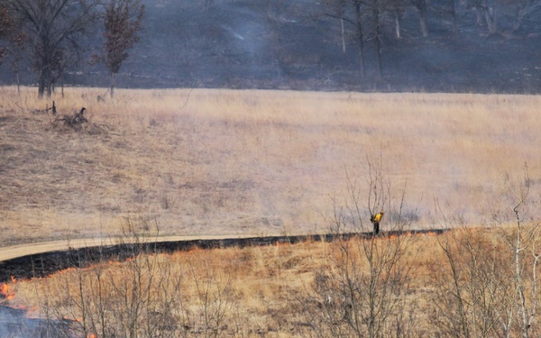 April 2026 prescribed burn operations at Fort McCoy