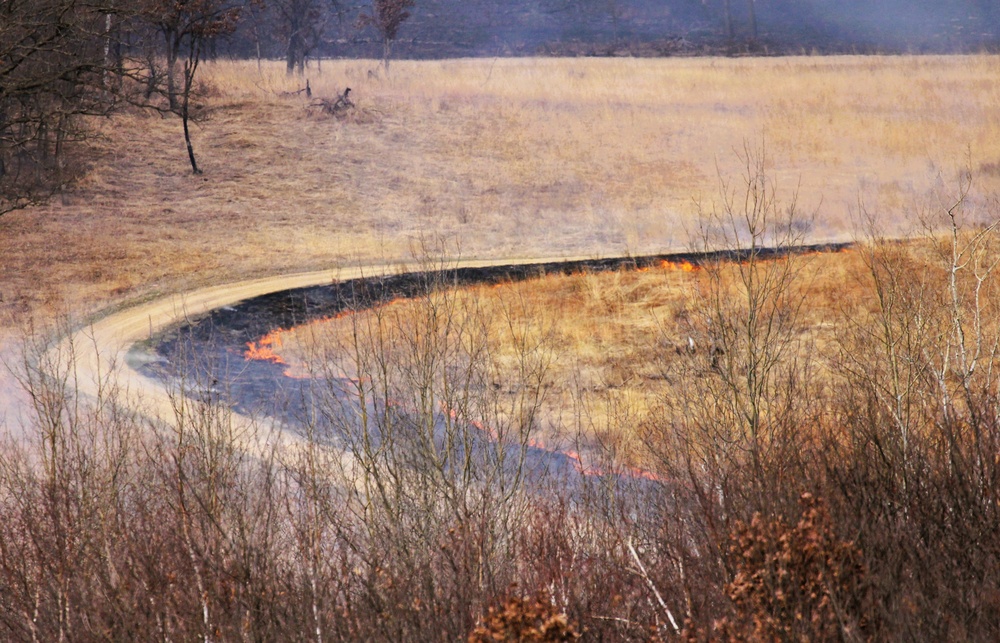 April 2026 prescribed burn operations at Fort McCoy