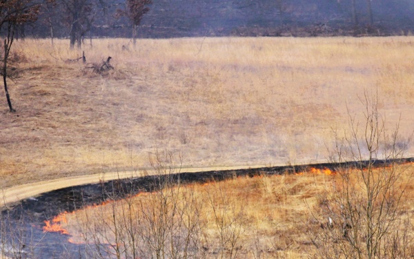 April 2026 prescribed burn operations at Fort McCoy