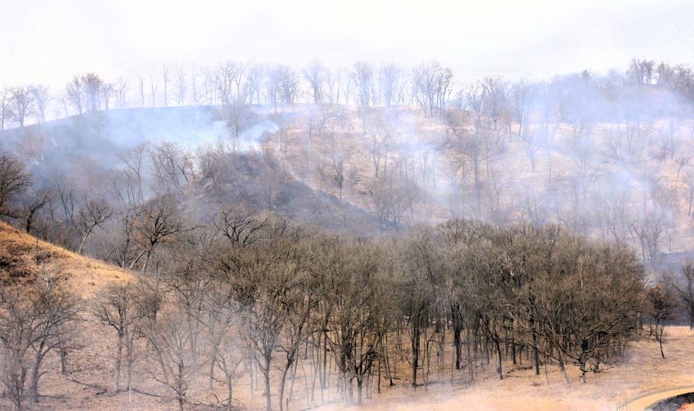 April 2026 prescribed burn operations at Fort McCoy