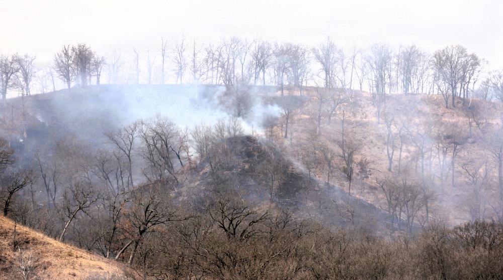 April 2026 prescribed burn operations at Fort McCoy
