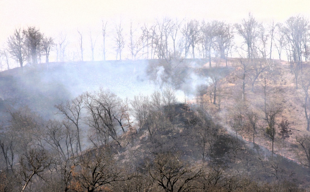 April 2026 prescribed burn operations at Fort McCoy