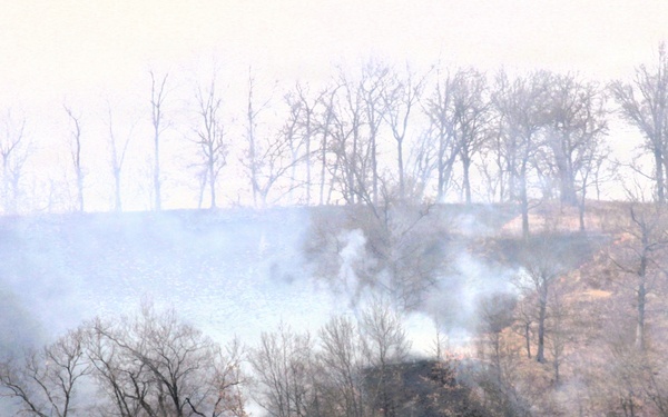 April 2026 prescribed burn operations at Fort McCoy