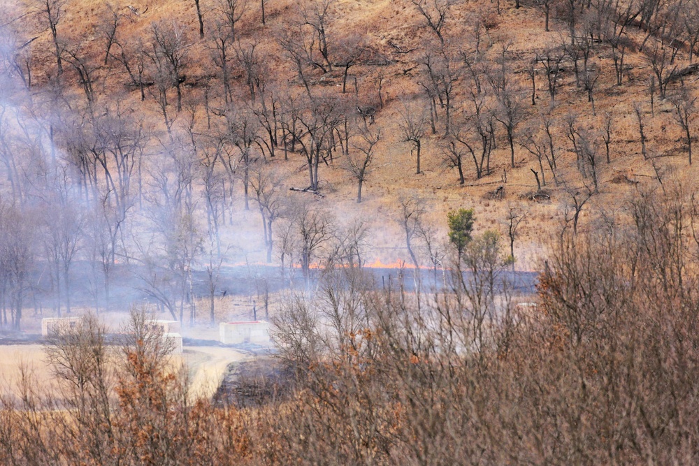 April 2026 prescribed burn operations at Fort McCoy