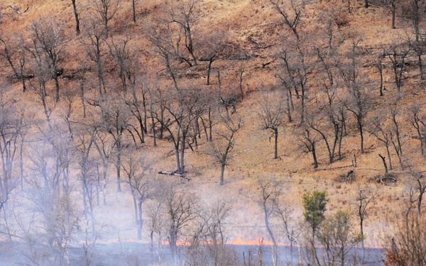 April 2026 prescribed burn operations at Fort McCoy