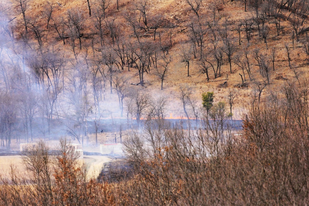 April 2026 prescribed burn operations at Fort McCoy