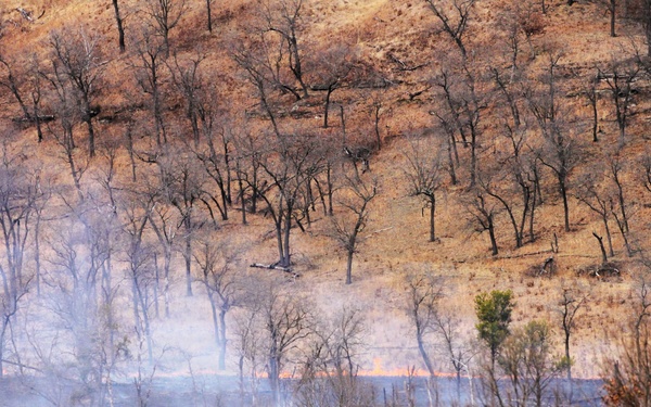 April 2026 prescribed burn operations at Fort McCoy