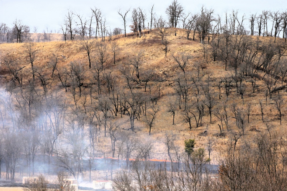 April 2026 prescribed burn operations at Fort McCoy