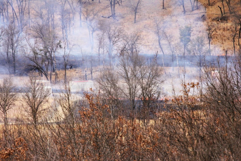 April 2026 prescribed burn operations at Fort McCoy