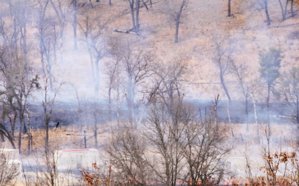 April 2026 prescribed burn operations at Fort McCoy