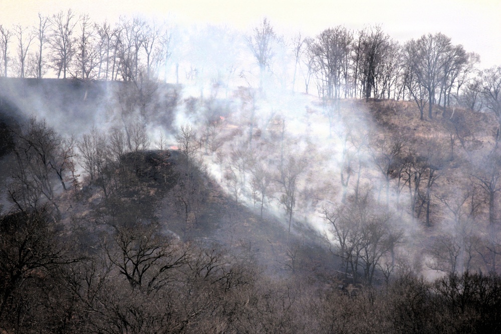 April 2026 prescribed burn operations at Fort McCoy