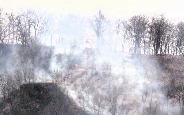 April 2026 prescribed burn operations at Fort McCoy