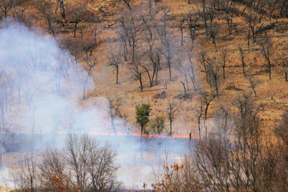 April 2026 prescribed burn operations at Fort McCoy