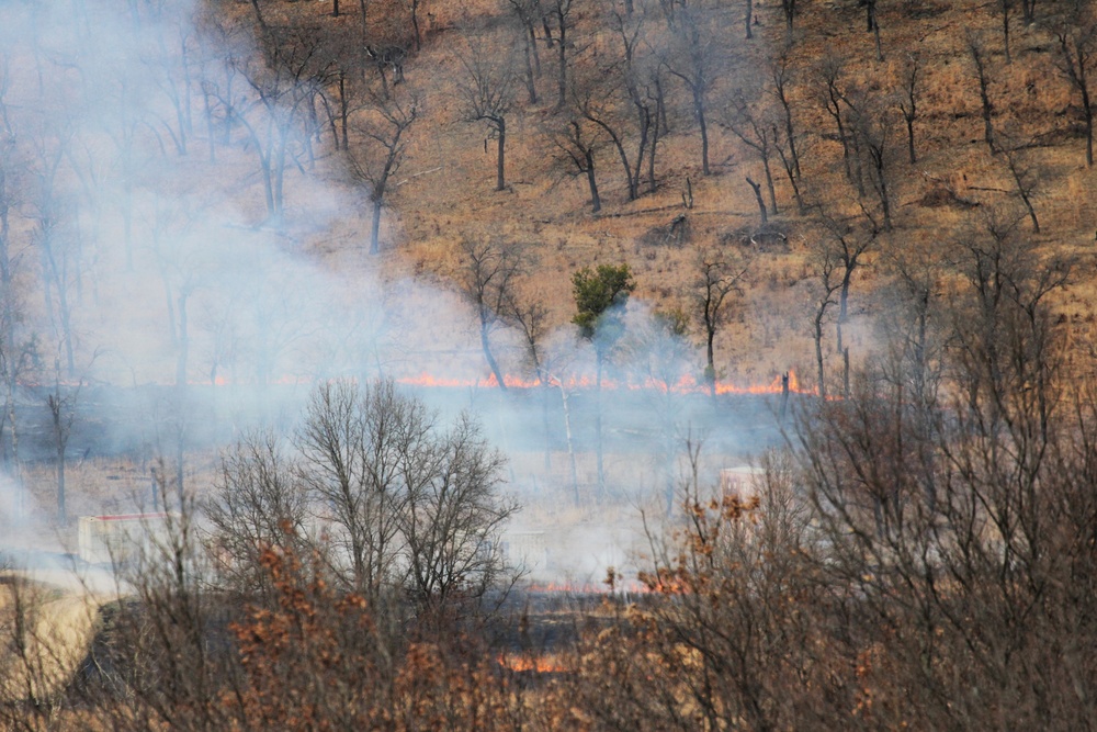April 2026 prescribed burn operations at Fort McCoy