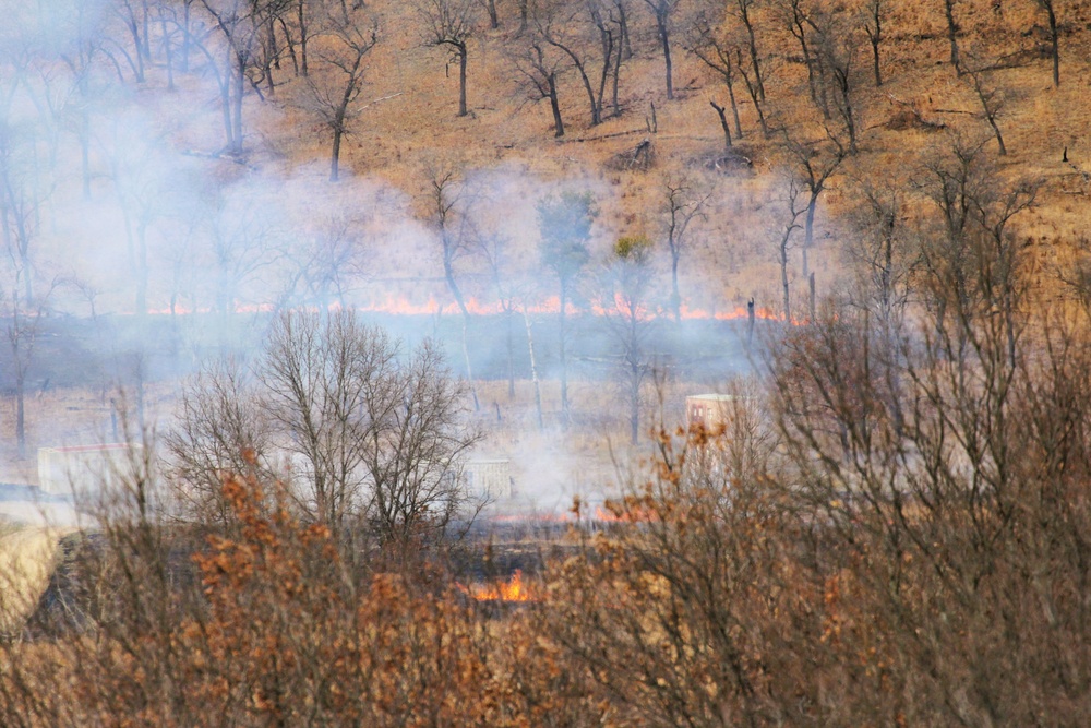 April 2026 prescribed burn operations at Fort McCoy